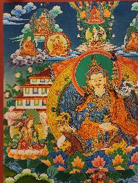 Padmasambhava Thangka, [master Quality], Buddhist Traditional Painting, Tibetan Style