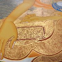 Shakyamuni Buddha Thangka, Buddhist Traditional Painting, Tibetan Style, [real Gold]