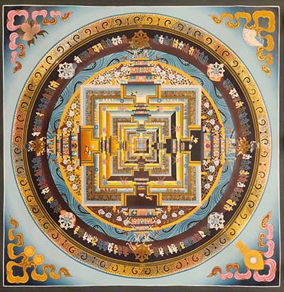 Kalachakra Mandala Thangka, [high Quality], Buddhist Traditional Painting, Tibetan Style, [real Gold]