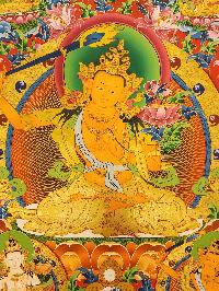 Five Dhyani Manjushri Thangka, [master Quality], Buddhist Traditional Painting, Tibetan Style, [real Gold]