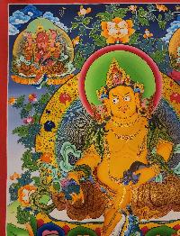 Five [pancha] Jambhala Thangka, [master Quality], Buddhist Traditional Painting, Tibetan Style, [real Gold]