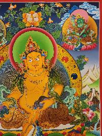 Five [pancha] Jambhala Thangka, [master Quality], Buddhist Traditional Painting, Tibetan Style, [real Gold]