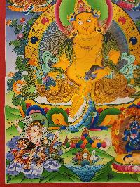 Five [pancha] Jambhala Thangka, [master Quality], Buddhist Traditional Painting, Tibetan Style, [real Gold]