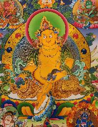 Five [pancha] Jambhala Thangka, [master Quality], Buddhist Traditional Painting, Tibetan Style, [real Gold]