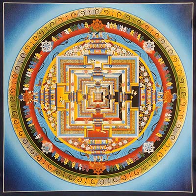 Kalachakra Mandala Thangka, [high Quality], Buddhist Traditional Painting, Tibetan Style, [real Gold]