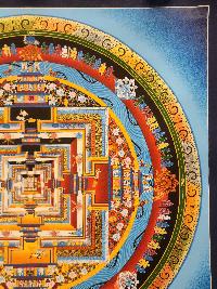 Kalachakra Mandala Thangka, [high Quality], Buddhist Traditional Painting, Tibetan Style, [real Gold]