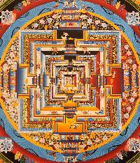 Kalachakra Mandala Thangka, [high Quality], Buddhist Traditional Painting, Tibetan Style, [real Gold]