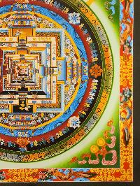 Kalachakra Mandala Thangka, [high Quality], Buddhist Traditional Painting, Tibetan Style, [real Gold]