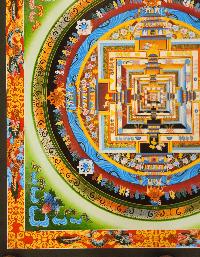 Kalachakra Mandala Thangka, [high Quality], Buddhist Traditional Painting, Tibetan Style, [real Gold]
