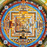 Kalachakra Mandala Thangka, [high Quality], Buddhist Traditional Painting, Tibetan Style, [real Gold]