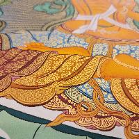 Five Dhyani Manjushri Thangka, Buddhist Traditional Painting, Tibetan Style