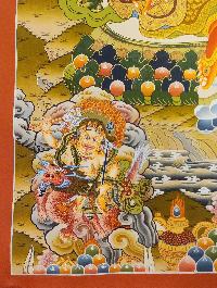 Five [pancha] Jambhala Thangka, Buddhist Traditional Painting, Tibetan Style