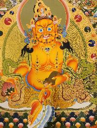 Five [pancha] Jambhala Thangka, Buddhist Traditional Painting, Tibetan Style