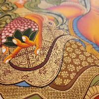Five [pancha] Jambhala Thangka, Buddhist Traditional Painting, Tibetan Style