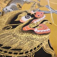 Jambhala: Namtose Thangka, [black And Gold], Buddhist Traditional Hand Painting, Tibetan Style, [fast Selling]