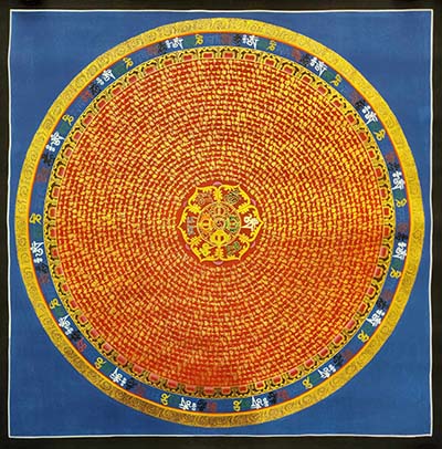 Mantra Mandala Thangka, [good Quality], Buddhist Traditional Painting, Tibetan Style