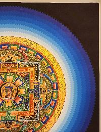 Mandala Thangka With Kalachakra At Centre, [good Quality], Buddhist Traditional Painting, Tibetan Style