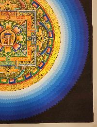 Mandala Thangka With Kalachakra At Centre, [good Quality], Buddhist Traditional Painting, Tibetan Style