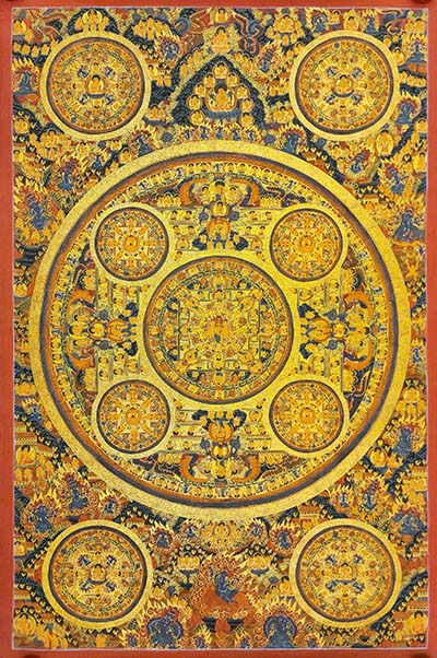 Ten Mandala Thangka, [good Quality], Buddhist Traditional Painting, Tibetan Style