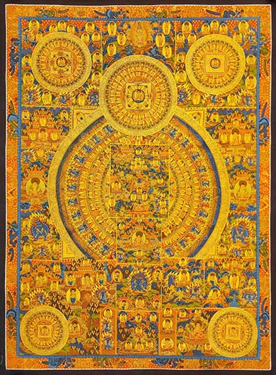 Mandala Thangka, [good Quality], Buddhist Traditional Painting, Tibetan Style