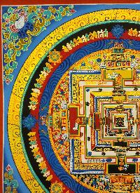 Kalachakra Mandala Thangka, [good Quality], Buddhist Traditional Painting, Tibetan Style