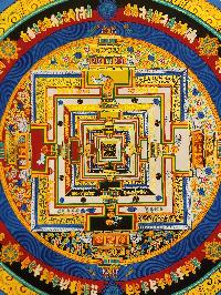 Kalachakra Mandala Thangka, [good Quality], Buddhist Traditional Painting, Tibetan Style