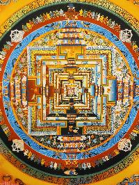 Kalachakra Mandala Thangka, [good Quality], Buddhist Traditional Painting, Tibetan Style