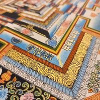 Kalachakra Mandala Thangka, [good Quality], Buddhist Traditional Painting, Tibetan Style