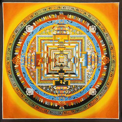 Kalachakra Mandala Thangka, [good Quality], Buddhist Traditional Painting, Tibetan Style