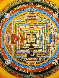 Kalachakra Mandala Thangka, [good Quality], Buddhist Traditional Painting, Tibetan Style