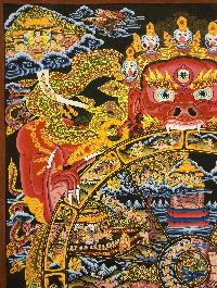 Wheel Of Life Thangka, [good Quality], Buddhist Traditional Painting, Tibetan Style