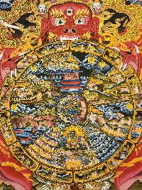 Wheel Of Life Thangka, [good Quality], Buddhist Traditional Painting, Tibetan Style