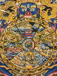 Wheel Of Life Thangka, [good Quality], Buddhist Traditional Painting, Tibetan Style