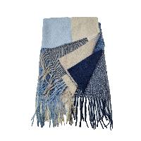 Checked Acrylic Shawl, Effortless Elegance In Dark And Bright Shades