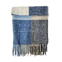 Checked Acrylic Shawl, Effortless Elegance In Dark And Bright Shades