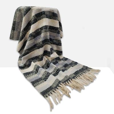 Stripe Acrylic Shawl, Efficiently Stylish In Dark And Bright Shades