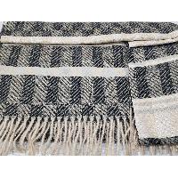 Stripe Acrylic Shawl, Statement-making Comfort In Dark And Bright Shades