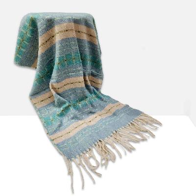 Stripe Acrylic Shawl, Classic Charm In Vibrant Color Stripes