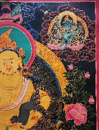 Five Jambhala Thangka, Buddhist Traditional Painting, Tibetan Style, [oiled Thangka]