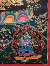Five Jambhala Thangka, Buddhist Traditional Painting, Tibetan Style, [oiled Thangka]