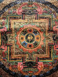 Mandala Thangka, [, Buddhist Traditional Painting, Tibetan Style, [oiled Thangka], [old Stock], [student Mandala]