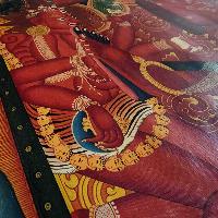 Chakrasamvara [newari] Thangka, Buddhist Traditional Painting, Tibetan Style, [oiled Thangka], [old Stock]