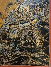Five Jambhala Thangka, [good Quality], Buddhist Traditional Painting, Tibetan Style, [oiled Thangka], [old Stock]