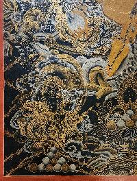 Five Jambhala Thangka, [good Quality], Buddhist Traditional Painting, Tibetan Style, [oiled Thangka], [old Stock]
