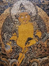 Five Jambhala Thangka, [good Quality], Buddhist Traditional Painting, Tibetan Style, [oiled Thangka], [old Stock]