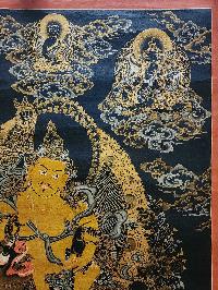 Jambhala: Namtose Thangka, Buddhist Traditional Painting, Tibetan Style, [real Gold], [oiled Thangka], [old Stock]