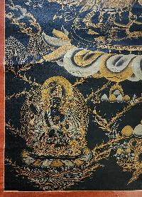 Jambhala: Namtose Thangka, Buddhist Traditional Painting, Tibetan Style, [real Gold], [oiled Thangka], [old Stock]