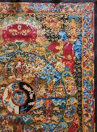 Wheel Of Life Thangka, [master Quality], Buddhist Traditional Painting, Tibetan Style, [real Gold], [oiled Thangka]