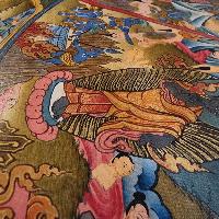 Wheel Of Life Thangka, [master Quality], Buddhist Traditional Painting, Tibetan Style, [real Gold], [oiled Thangka]