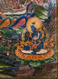 Green Tara Thangka, Buddhist Traditional Painting, Tibetan Style, Goddess Of Divine Grace, [real Gold], [oiled Thangka]